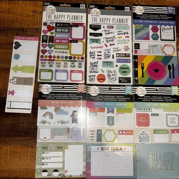 Happy Planner Sticker Bundle Sticky Notes Pregnancy Baby Meal Planning Budget - Picture 2 of 6